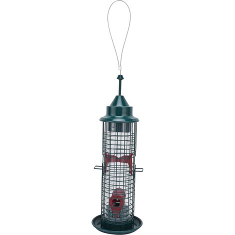 Mangeoire d'extérieur automatique suspendue pour oiseaux, idéale pour nourrir les moineaux, les sittelles et les oiseaux perchés. (1/5)