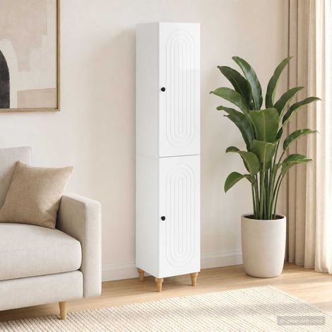 vidaXL Schrankset 2 pcs Hochglanz Weiß Holzwerkstoff (1/5)