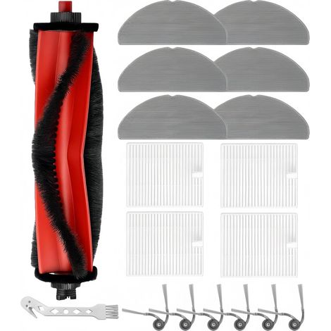 Accesorios para aspiradoras Roborock Q7 M5, Q7 M5+, Q7 L5, Q7 L5+, Kit de accesorios para Roborock, Accesorios para aspiradoras robot, 1 cepillo principal, 4 filtros HEPA, 6 paños de limpieza, 6 cepil (1/5)