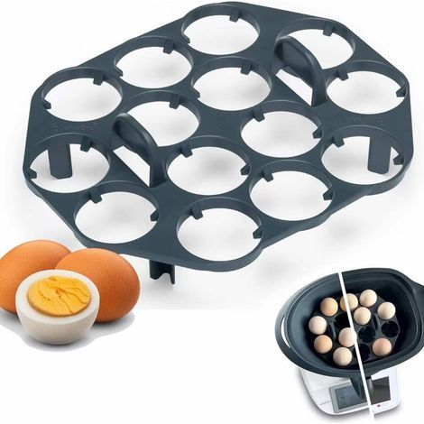 14-hole egg steamer, egg steamer stand, multi-functional steamer compatible with Thermomix TM6 TM5 TM31, kitchen utensils, cooks 14 eggs (1 piece) (1/5)