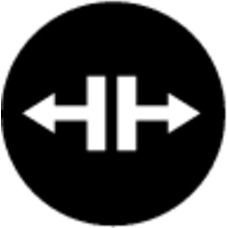 Étiquette plate noire symbole desserrage EATON M22-XD-S-X13