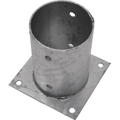 STAFFA A BICCHIERE SUPPORTO PALO PILASTRO PILASTRI ZINCATO LEGNO Ø81mm TONDO 107
