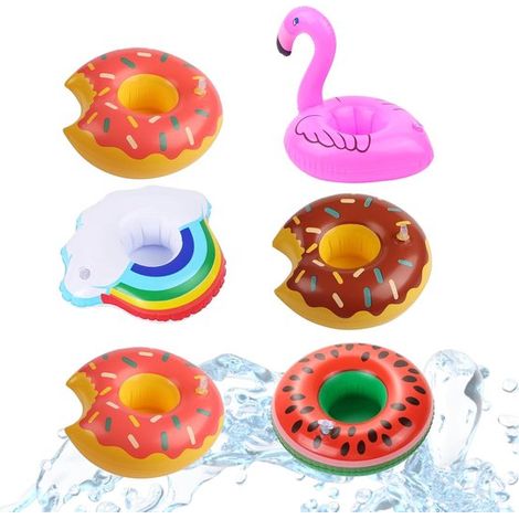 Jarra de cerveza inflable con forma de flor y enfriador de hielo (53 cm de alto)，Enfriador tropical con asa，para bebidas y aperitivos (1/5)