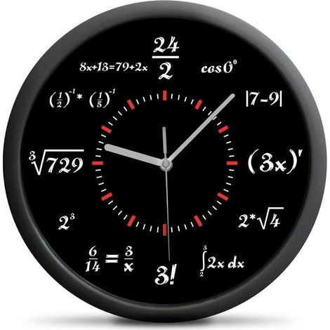 Orologio da parete con operazioni matematiche