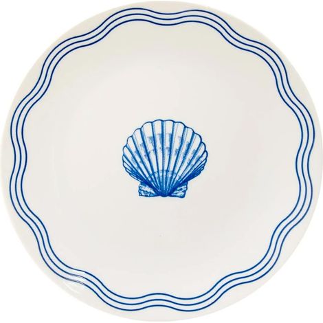 Lot de 6 Assiettes à Dessert "Océania" 19cm Bleu (1/3)