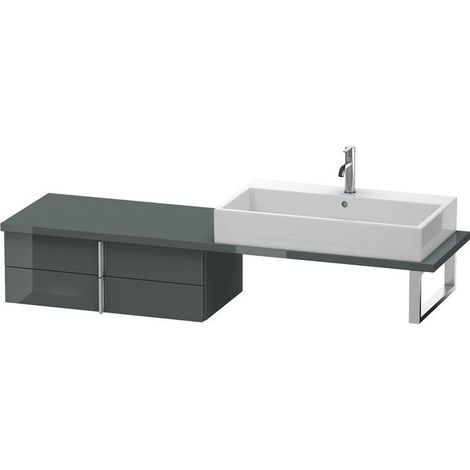 VERO Mobile Consolle Basso 285x800x448mm Grigio Doloaveci Lucido