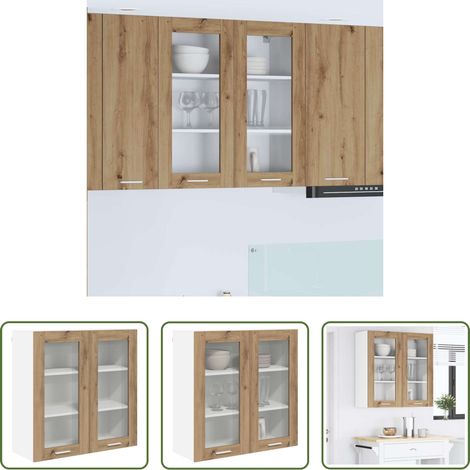 Holzschrank - Hängeschrank Artisan-Eiche 80 x 31 x 80 cm Holzwerkstoff (1/5)