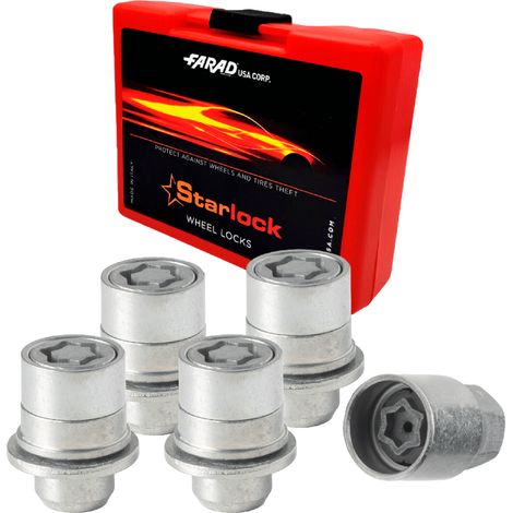 Vis de roue antivol pour Land Rover Range Rover Rad 18" 2002-2005 M14x1,5 acier Gris lot de 4 avec clé