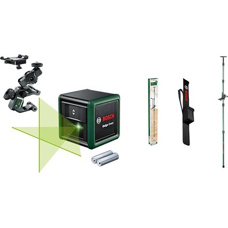 laser lignes Quigo Green avec pince universelle MM 2 + Tige télescopique TP 320