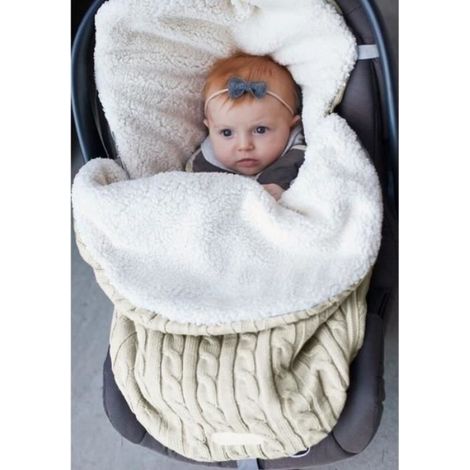 Gigoteuse D'emmaillotage - Pour Siege Auto Nacelle Poussette - En Tricot De Coton - 68 X 38 Cm - Pour Bebe 0 A 12 Mois - 1 Piece
