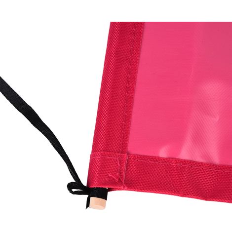 Cadre Suspendu - Assemblage Rapide - Décoration Murale Peinture - Bois Et Corde - Rouge Rose - 1 Pièce (1/5)