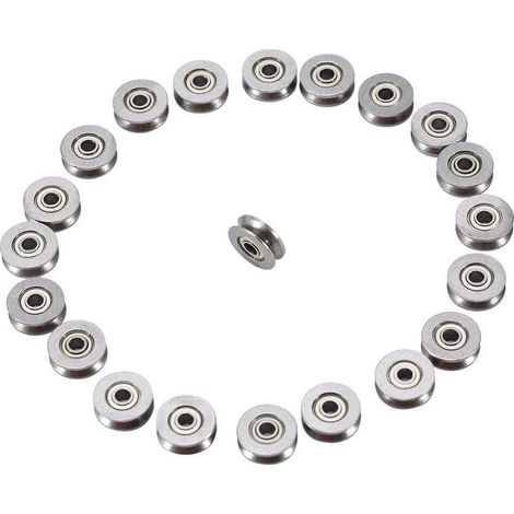 Roulement à billes V623ZZ 20pcs Acier au carbone Diamètre intérieur 3mm, extérieur 12mm, hauteur 4mm Pour systèmes de mouvement linéaire (1/5)