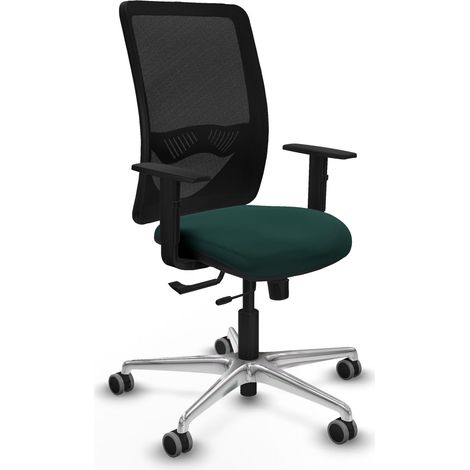 Chaise de bureau piqueras y crespo Zulema noir filet simili cuir (1/2)