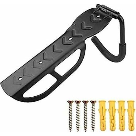 Soporte para bicicletas para garaje，Soporte para bicicletas，1 soporte para bicicletas para garaje，Capacidad de carga de hasta 30 kg，Negro (1/4)