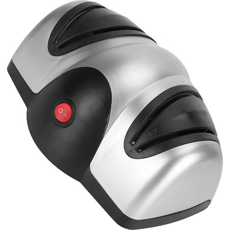 Aiguiseur de couteaux électrique 2 étapes, accessoire de cuisine 220V argent et noir