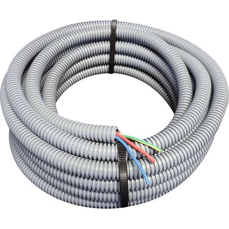 Gaine électrique préfilée 3 x 2,5 mm² – Longueur 25 m – Diamètre 20 mm – PVC non propagateur de la flamme – Installation facile – Electricité