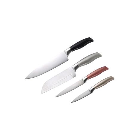 SET 4 COLTELLI ACCIAIO INOX NEON