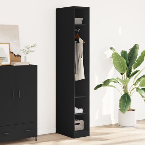 Garde-robe noir 30x50x200 cm bois d'ingénierie vidaXL