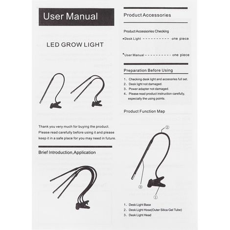 Lampe de croissance LED flexible 3 tubes USB 30 W à spectre complet avec pince pour plantes d'intérieur (1/5)