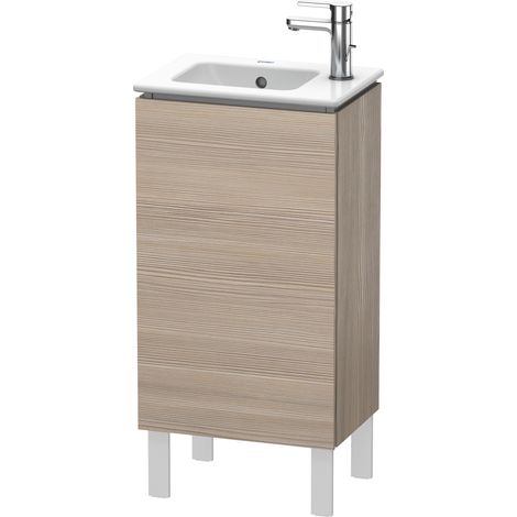 Mobiletto Duravit L-Cube Vanity verticale, 1 sportello, incernierato a sinistra, 420mm, per Me by Starck 072343, colorazione: Pino Argento Decor - LC6273L3131 (1/4)