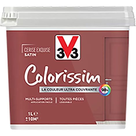 Peinture Multi-supports V33 Colorissim Satin Cerise exquise 1 L