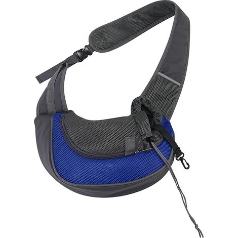 Sac de transport pour animaux de compagnie, sac bandoulière pour petits chats et chiens Bleu