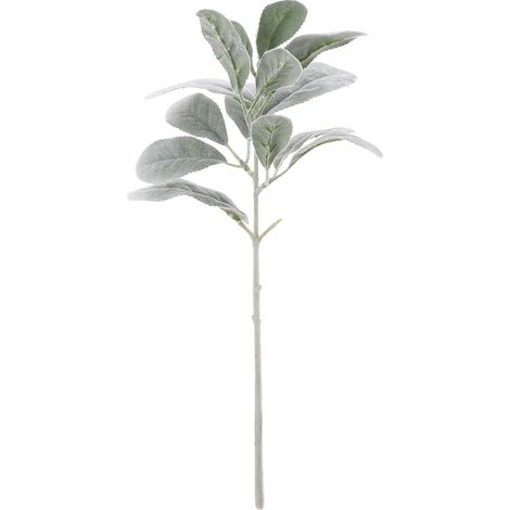 Lot de 10 tiges artificielles d'oreilles d'agneau réalistes, floquées, pour la décoration intérieure, les bouquets de mariage et les loisirs créatifs. (1/4)