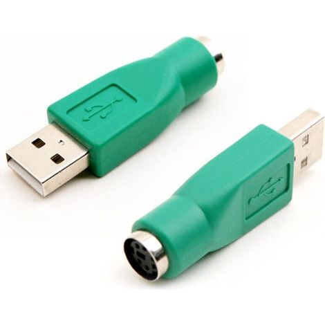 PS/2 vers USB de Adaptateur, Adaptateurs USB Mâle vers PS/2 Fem, Adaptateur Clavier PS/2 vers USB de Remplacement pour Connecteur de Souris D'ordinateur et Clavier