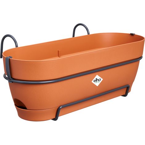 Elho Vibia Campana Balconnière Allin1 50 - Marron - L 50 x B 26 x H 17 cm - Balcon - 100% recyclé (1/3)