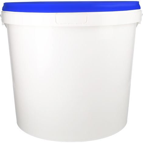 Seau avec couvercle 10 L bleu/blanc, (PP) alimentaire étanche à l'air (1/4)