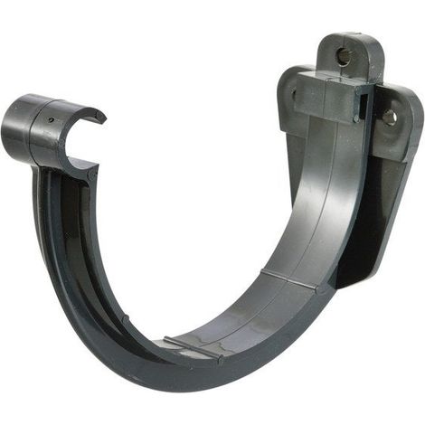 Girpi – Support pour gouttière ronde PVC ardoise – Développé 16 cm – Diamètre 50 mm – Élément de fixation pour gouttière