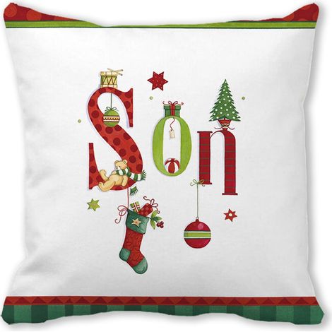 Housse De Coussin Noel - Velours Peau De Peche - 45 X 45 Cm - Decoration Interieur Fete - 1 Piece (1/5)