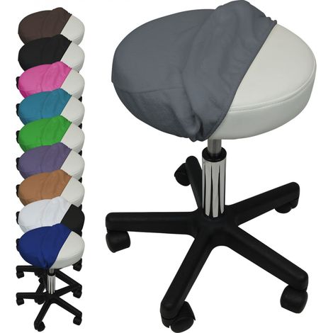 Drap housse de protection en éponge pour tabouret rond – Diamètre 33-37 cm – Lavable en machine à 30° – Confort supplémentaire – Vivezen