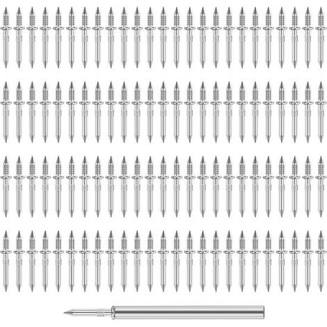 Set mit 100 doppelseitigen nahtlosen Sockelleistennägeln doppelseitigen Massivholznägeln Hornnägeln bohrfreien Nägeln nahtlosen Nägeln und Nägeln (1/5)