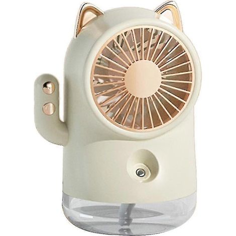 Ventilateur brumisateur de table, ventilateur brumisateur rafraîchissant personnel, ventilateur brumisateur rechargeable USB pour bureau, H (1/3)