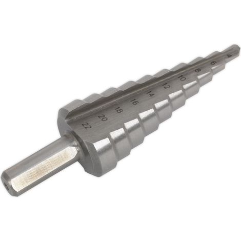 Sealey Straight Flute HSS 4341 Step Drill Bit 4-22mm AK4744