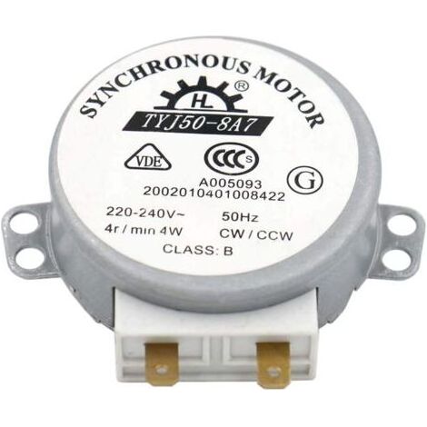 TYJ50-8A7 220–240 V Wechselstrommotor, 4 U/min, Rechts-/Linkslauf, 50 Hz, für VDE-gelistete Mikrowellen-Turmtische (1/5)