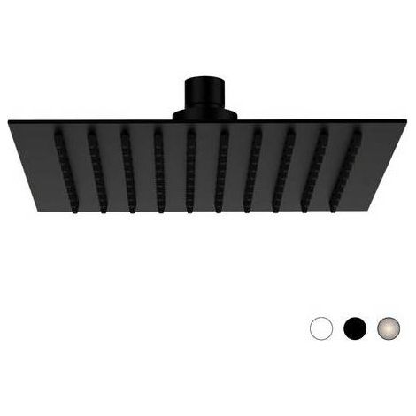 SOFFIONE SLIM QUADRO Misura: Bianco Opaco cm 25 x 25