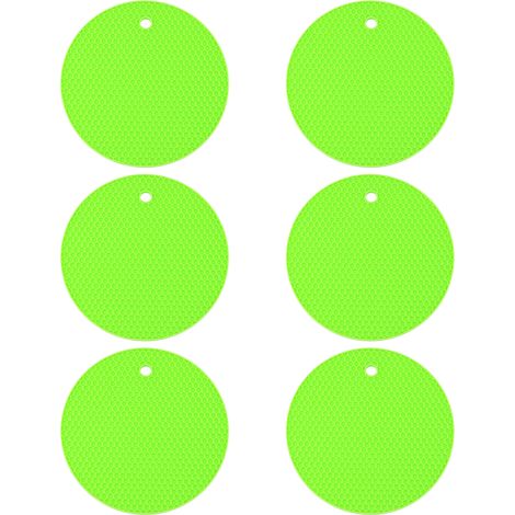 Dessous de verre en silicone – antidérapants, antiadhésifs, restent en place, plateau profond – protègent les meubles et les tables (Vert)