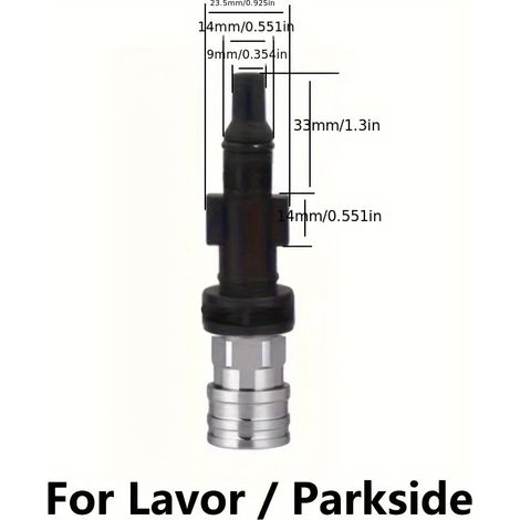 (C) Raccord rapide pour nettoyeur haute pression - Adaptateur en acier inoxydable 1/4" pour Karcher/Lavor/Bosch (1/5)