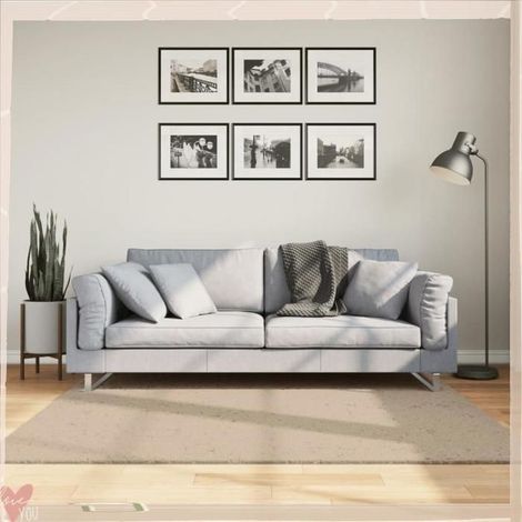Tapis - VINGVO - HUARTE - poils courts doux - lavable 30°C - antidérapant 160x160 cm (1/5)