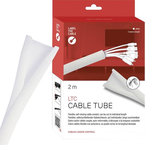 Label The Cable LTC Cable Tube blanc 2 mètres polyester (1/4)