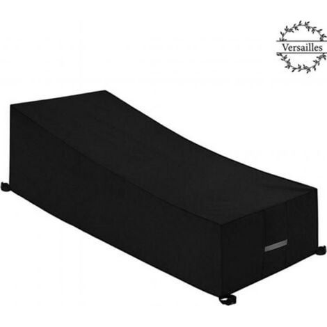 Housse de Protection Bain de Soleil avec Grilles D’Imperméable Coupe-Vent, Anti-UV, Tissu Oxford 210DHousseTransat(200x75x40/80cm) (1/4)