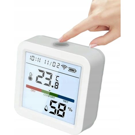 TH05 Tuya WLAN-Temperatur- und Feuchtigkeitssensor, Uhr, LCD-Display (1/5)