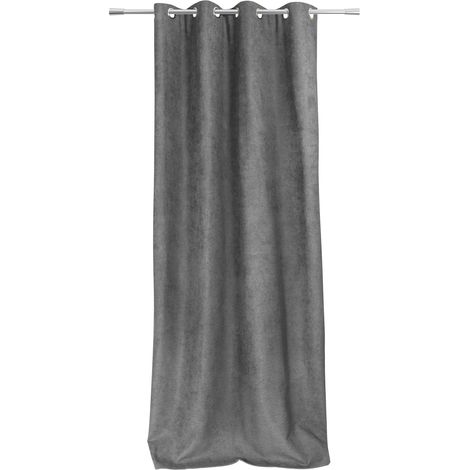 Rideau anti-froid doublé polaire Gris Perle 140x260 cm (1/3)