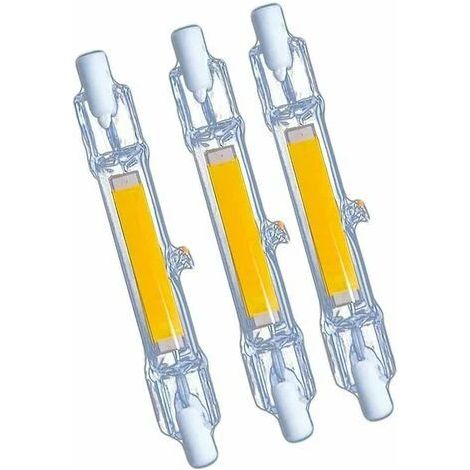 Ampoule LED R7s 118 mm, 00 W, lampe linéaire double culot J118 220 V, 3000 lumens équivalent halogène, blanc naturel 4000 K, pour éclairage de projecteur, salon, jardin, non dimmable, lot de 3 [Classe (1/5)