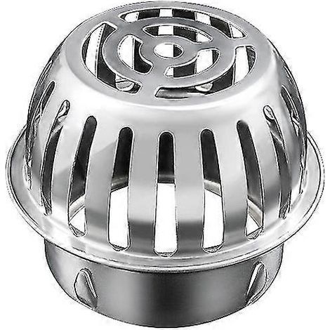 1 pièce de caniveau de toit rond en acier inoxydable anti-obstruction, couvercle de caniveau en acier inoxydable pour jardin ou balcon.