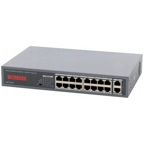 Switch ethernet Pulsar usf1816p 16 ports poe+ 2 ports 1 Gb/s