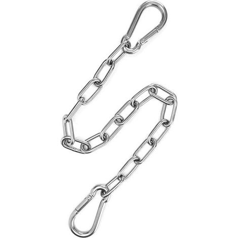 Chaîne inox pour suspension - - Acier inoxydable - 1 m x 3 mm - 2 mousquetons inclus - Installation rapide (1/5)