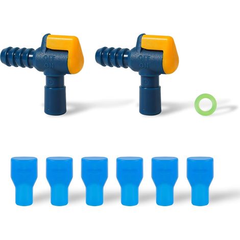 6 Pièces Remplacement de Valve de Morsure, Embout avec 2 Connecteurs de Tube Coudés et Joint Torique Pièces de Rechange pour Sac à Dos Réservoir d'eau (1/5)